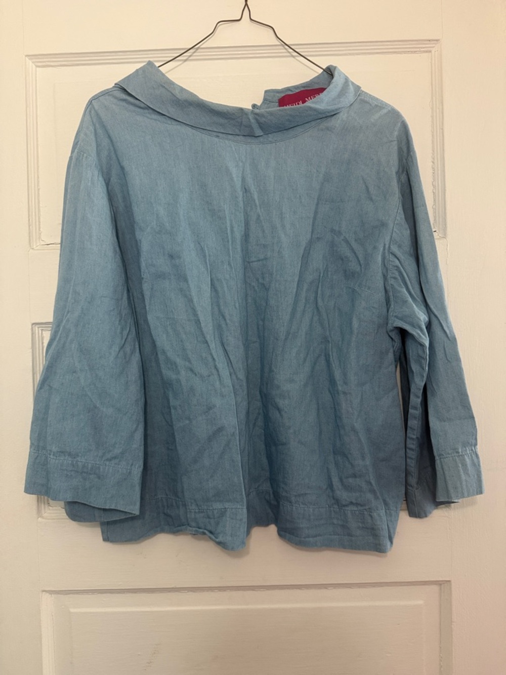 Heidi Merrick Chambray Flowy Beachcore Blouse